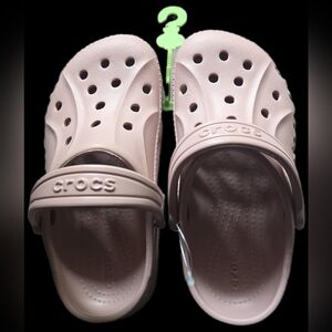 NWT CROCS Kids Baya Clog K Sandals - Light Pink